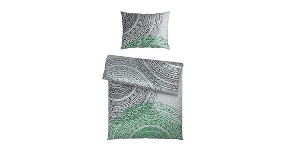 Bettwäsche Java - Grau/Grün, ROMANTIK / LANDHAUS, Textil - James Wood