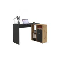 Schreibtischkombination Leni Anthrazit/Eiche Dekor L: 110cm - Anthrazit/Eiche Artisan, MODERN, Holzwerkstoff (110/85/74cm) - MID.YOU