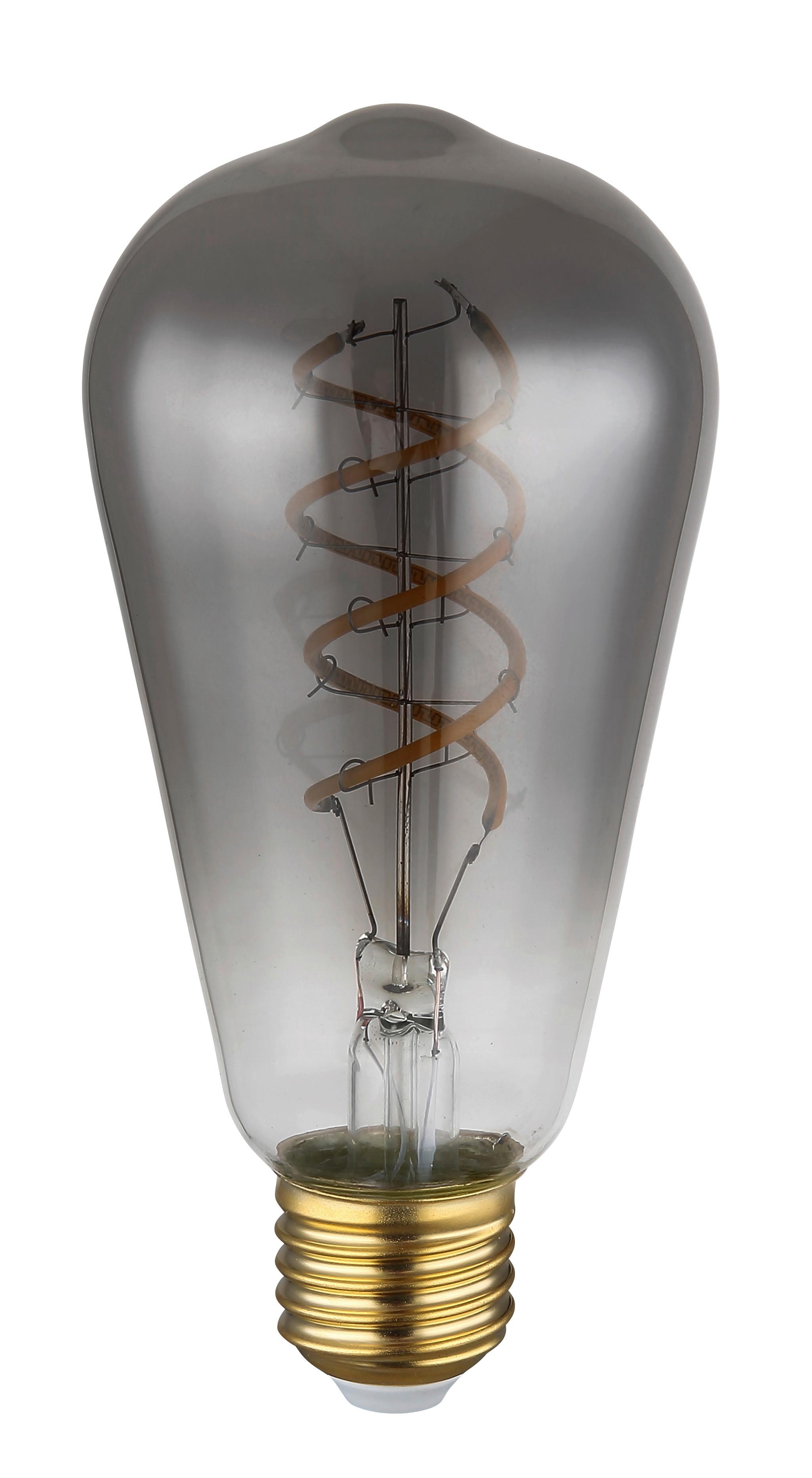 LED žiarovka 6,5 Watt, E27 - zlatá, kov/sklo (6,4/14,1cm) - Globo