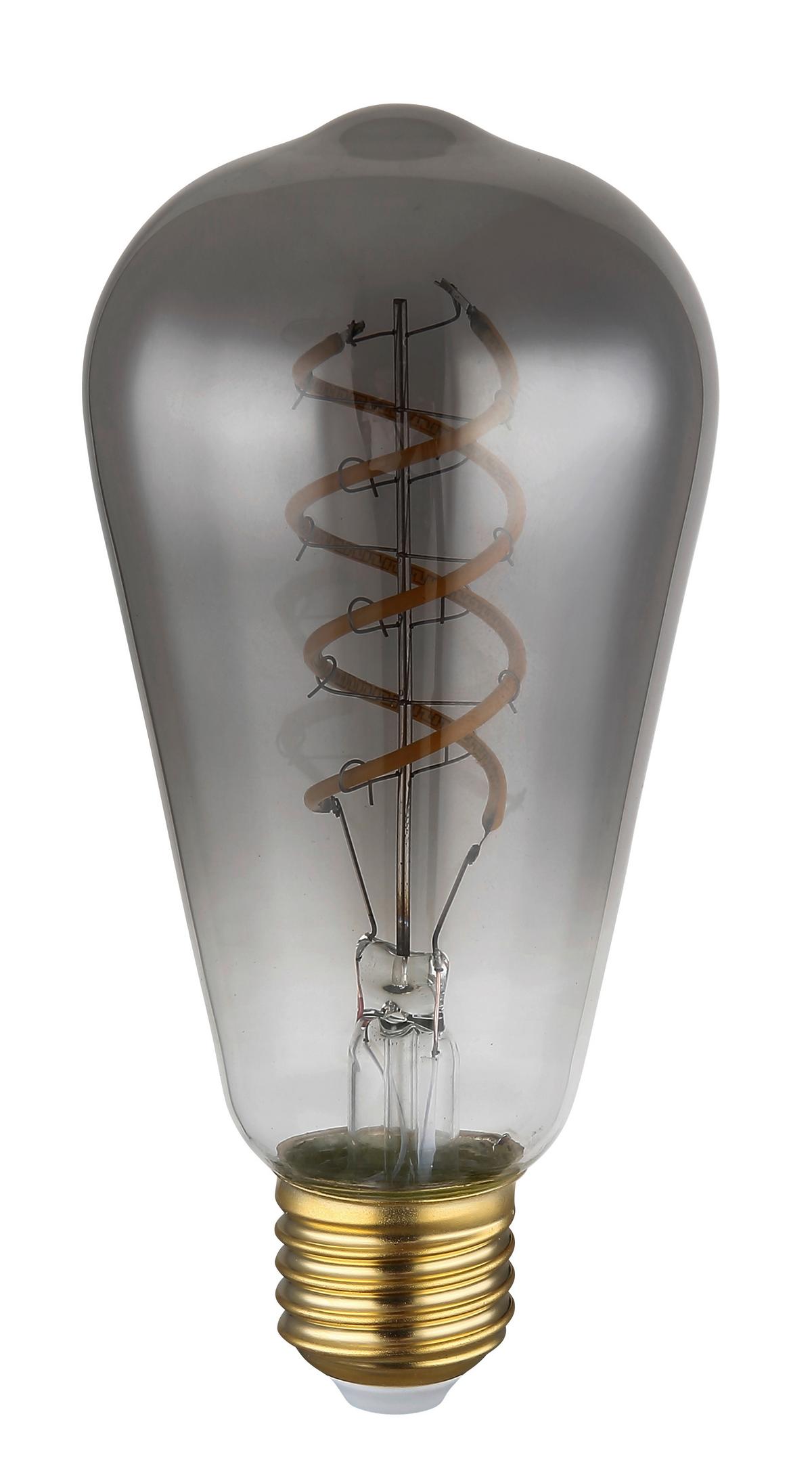 LED žiarovka 6,5 Watt, E27 - zlatá, kov/sklo (6,4/14,1cm) - Globo