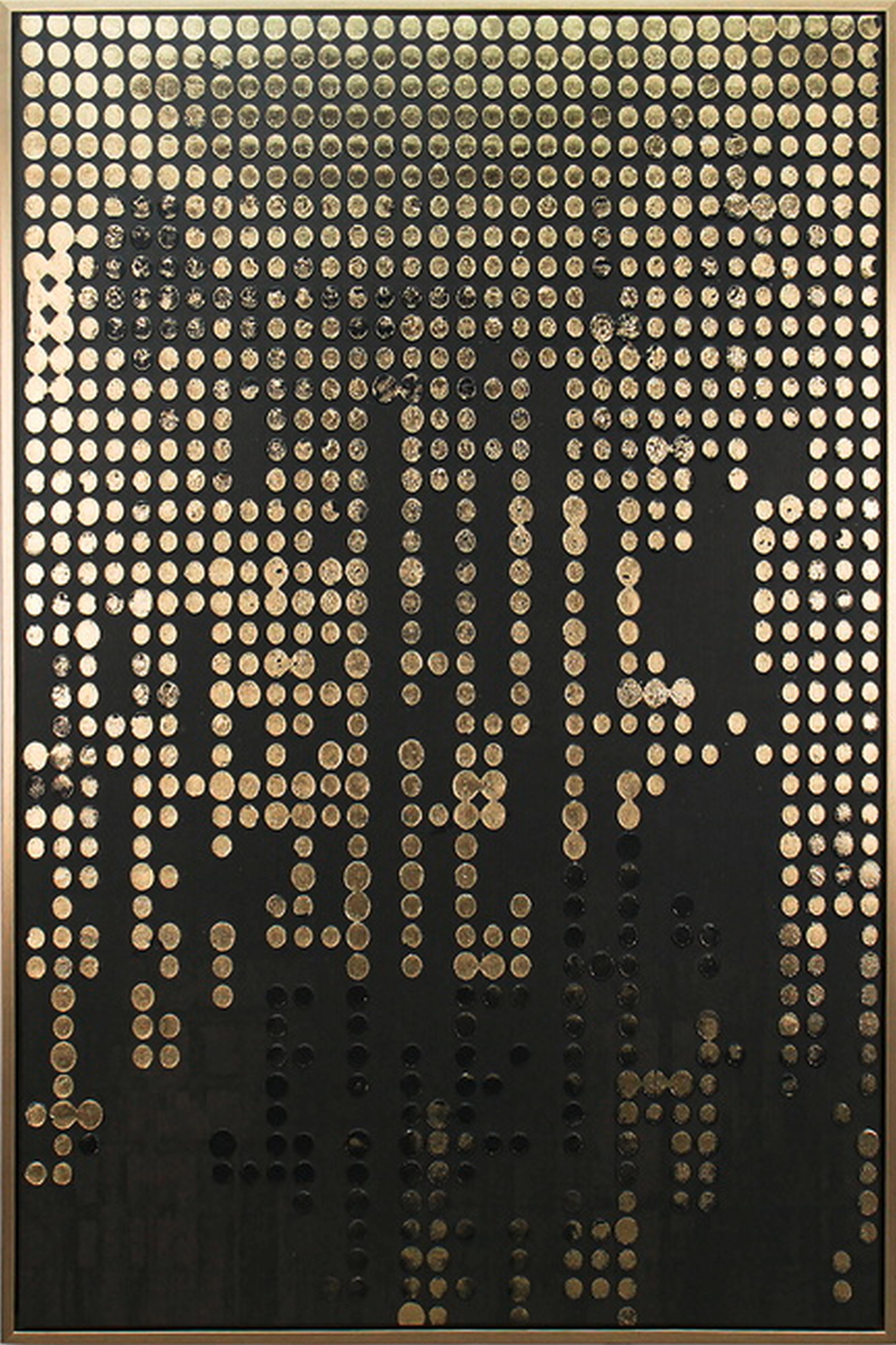 Obraz na plátně 80x120cm - černá/barvy zlata, Moderní, kompozitní dřevo/textil (80/120/3,8cm) - Mömax