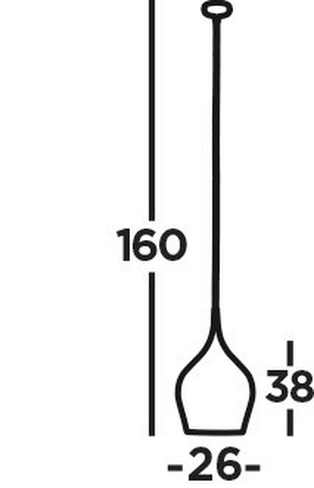 Pendelleuchte Vibrant H: 160 cm 1-Flammig, höhenverstellbar - Grün, Design, Metall (26/160cm)