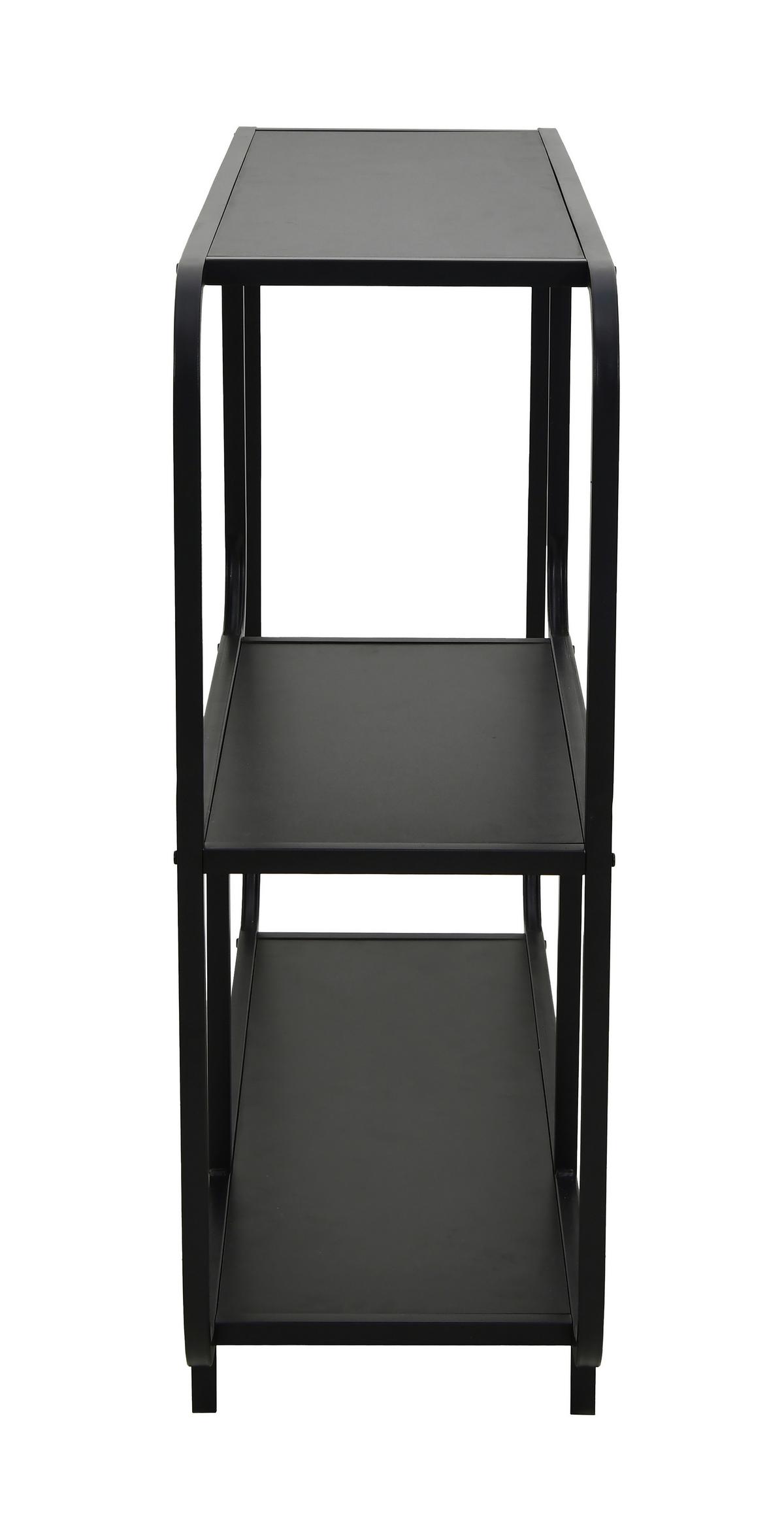 REGÁL BEND -EXKLUSIV- - čierna, Modern, kov/kompozitné drevo (120/95/33cm) - Mömax