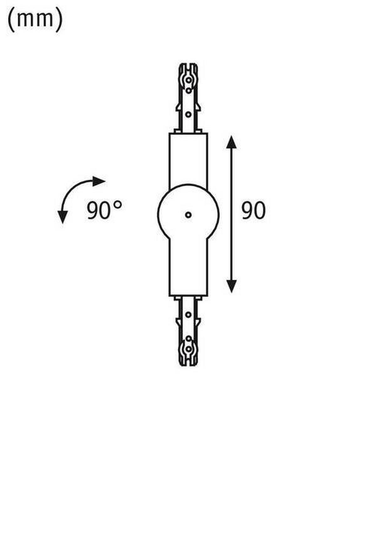 Schienensystem Urail Gelenk-Verbinder 96964 - Chromfarben, Basics, Metall (15,9/1,8cm) - Paulmann