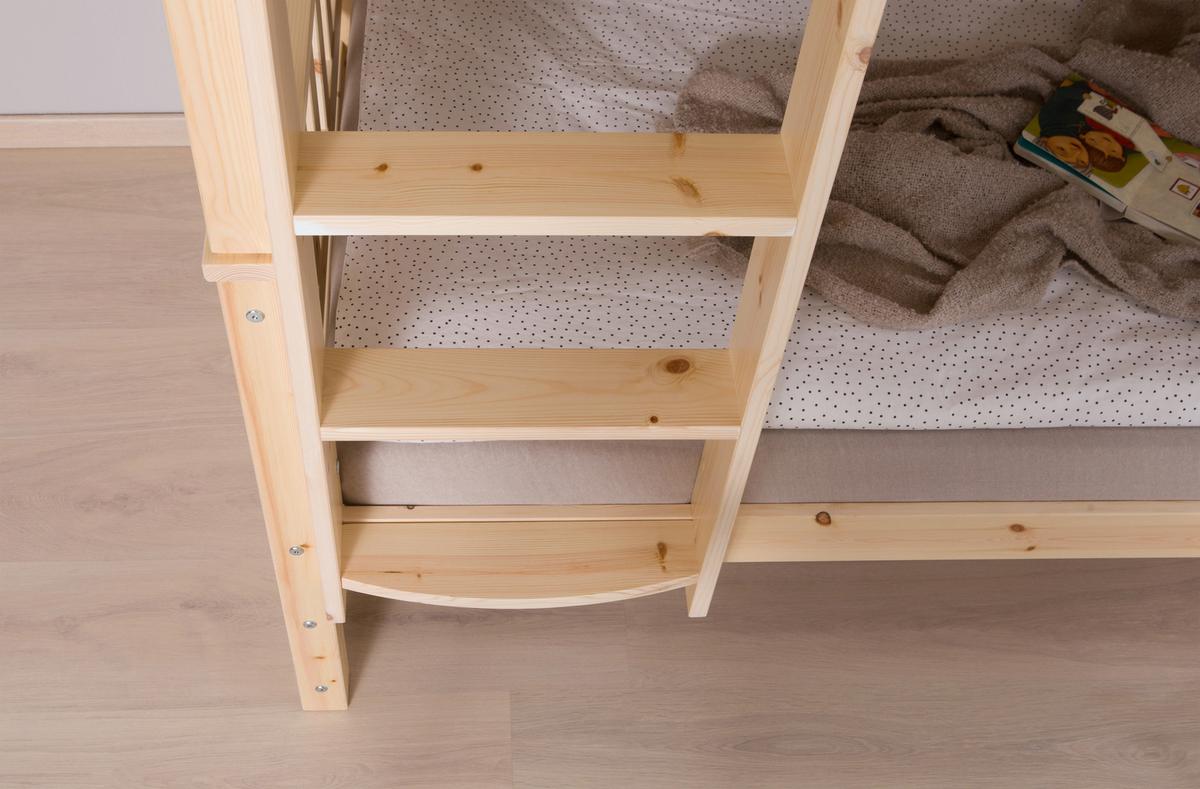 Etagenbett Sammy Kiefer Massiv 90 Cm M. Absturzsicherung - Naturfarben, MODERN, Holz (90/200cm) - MID.YOU