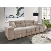 Viersitzer-Sofa Bosco, Beige B: 300 cm - Beige/Schwarz, MODERN, Textil (300/87/120cm) - Livetastic