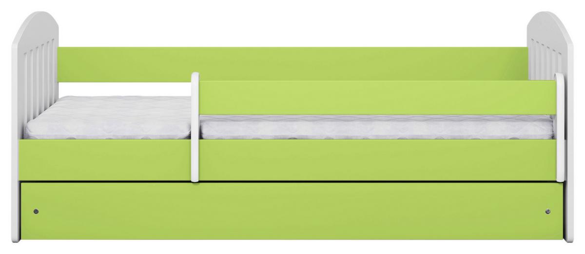 KINDER-/JUNIORBETT Classic Grün/Weiß 80x140cm - Birkefarben/Weiß, MODERN, Holz/Holzwerkstoff (80/140cm) - MID.YOU