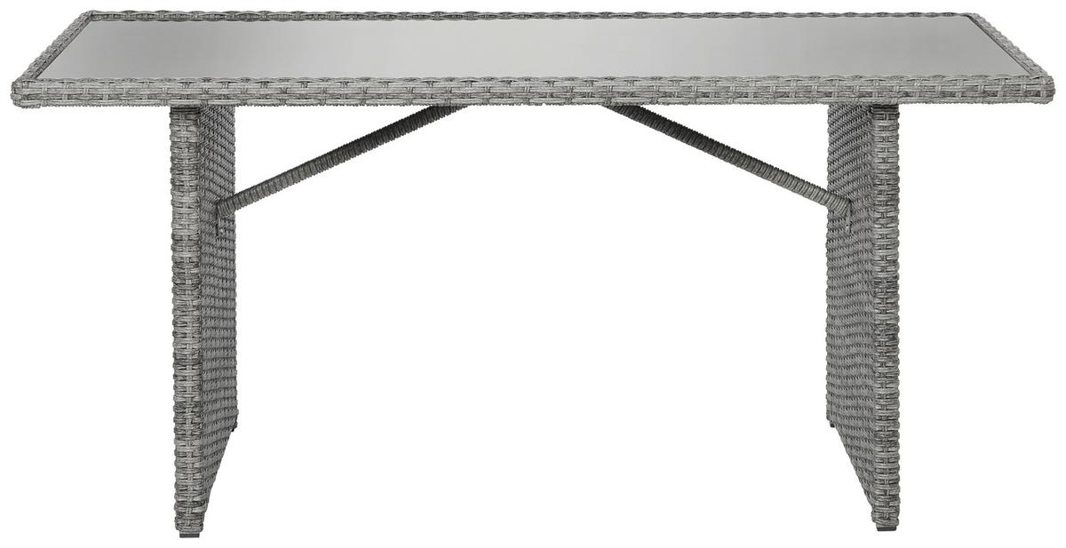 Lounge Garnitúra Malta - sötétszürke/szürke, Modern, műanyag/Üveg (145/68/70cm) - Beldano