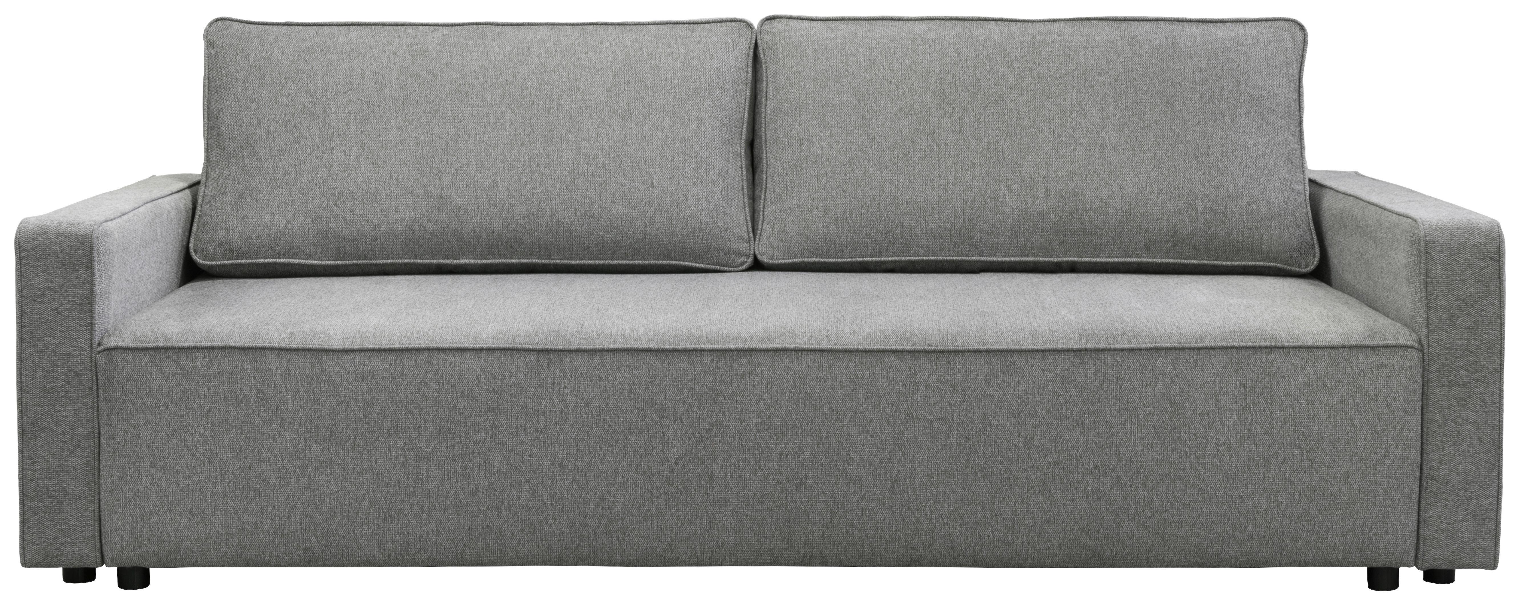 ROZKLÁDACÍ POHOVKA NICOLE - šedá, Moderní, textil/plast (232/90/100cm)