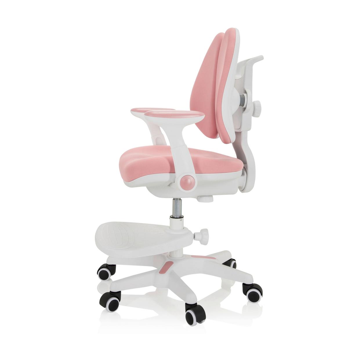Jugenddrehstuhl Kid Wing Rosa/weiß Bis 80 Kg - Rosa/Weiß, MODERN, Kunststoff/Textil (56/88/52cm) - MID.YOU