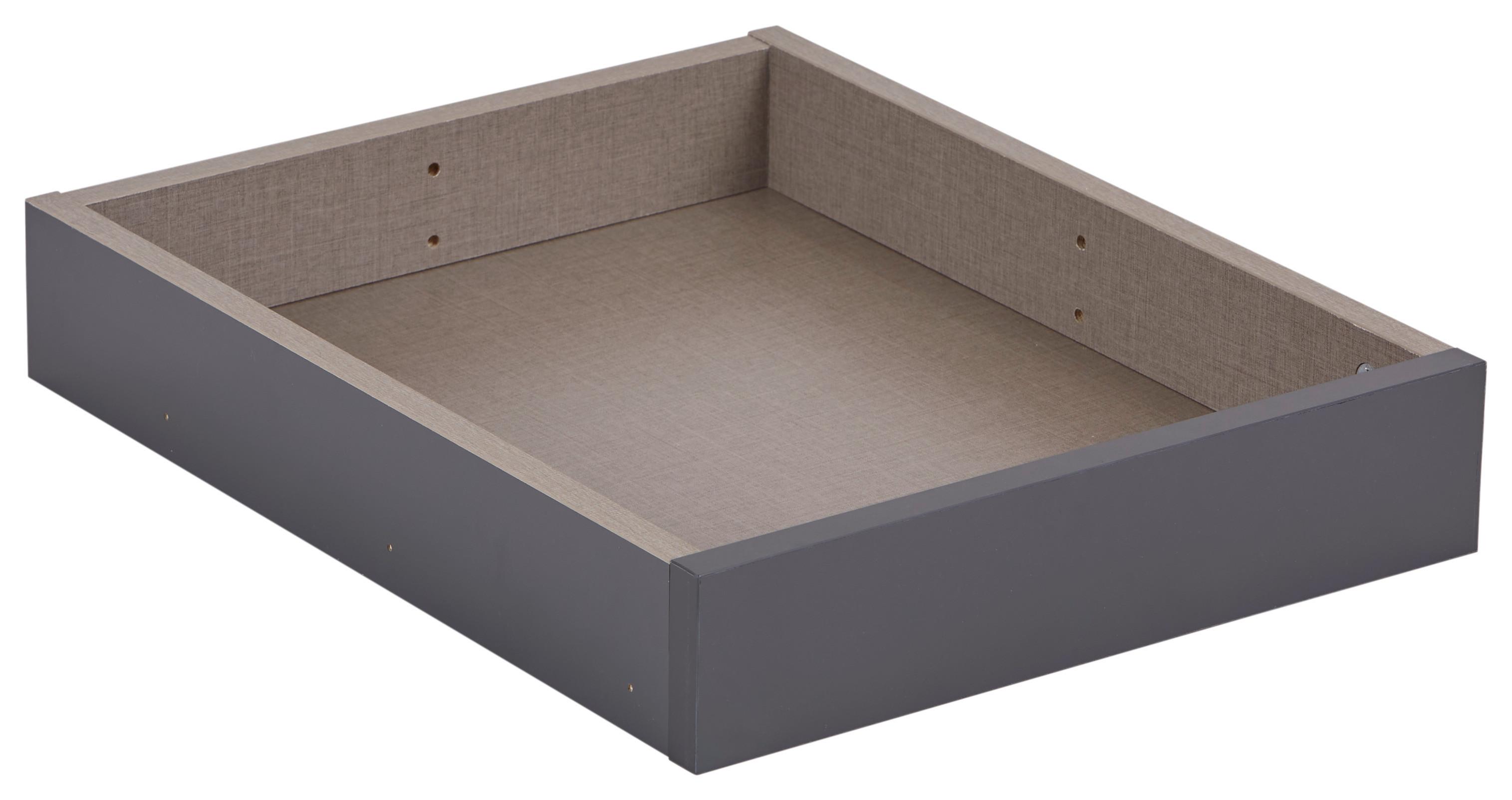 Schublade Unit, Twist Dekor B: 42,4 Cm Mit Inneneinteilung - Graubraun, MODERN, Holzwerkstoff (42,4cm) - Ondega