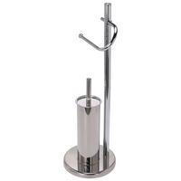 WC-Bürstengarnitur Florenz 2 B992500 - Chromfarben, KONVENTIONELL, Kunststoff/Metall (19,5/67/19,5cm) - Homezone