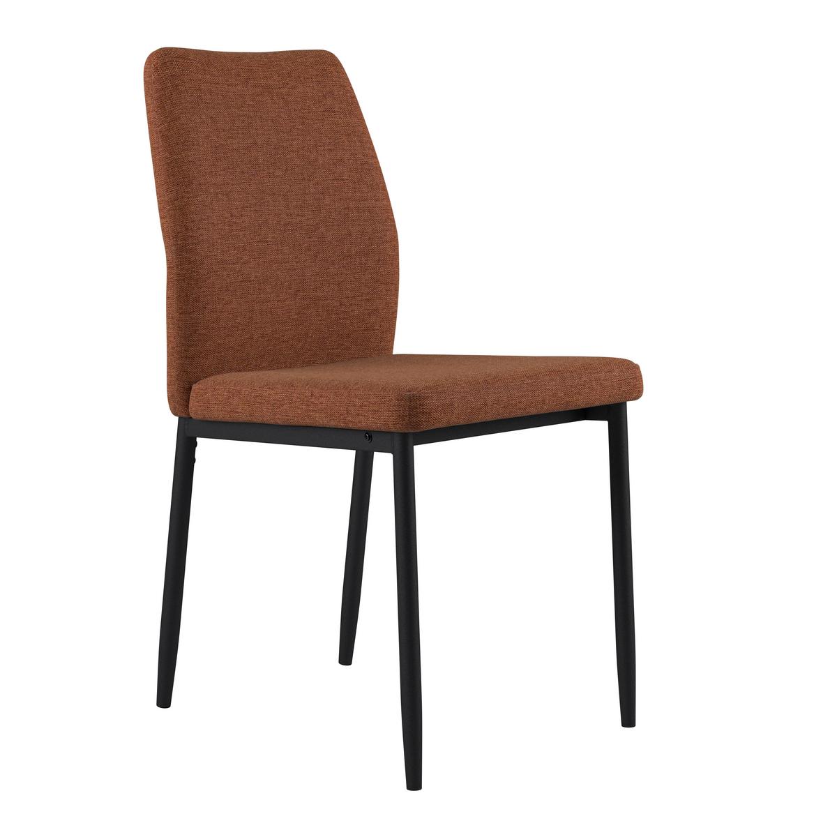 Vierfußstuhl Augusta Webstoff Braun - Schwarz/Braun, KONVENTIONELL, Textil/Metall (45/87/56.5cm)