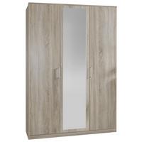 Šatníková skriňa OSAKA šírka 135cm - farba duba/hliníková, Konventionell, kompozitné drevo/plast (135/199/58cm) - MID.YOU