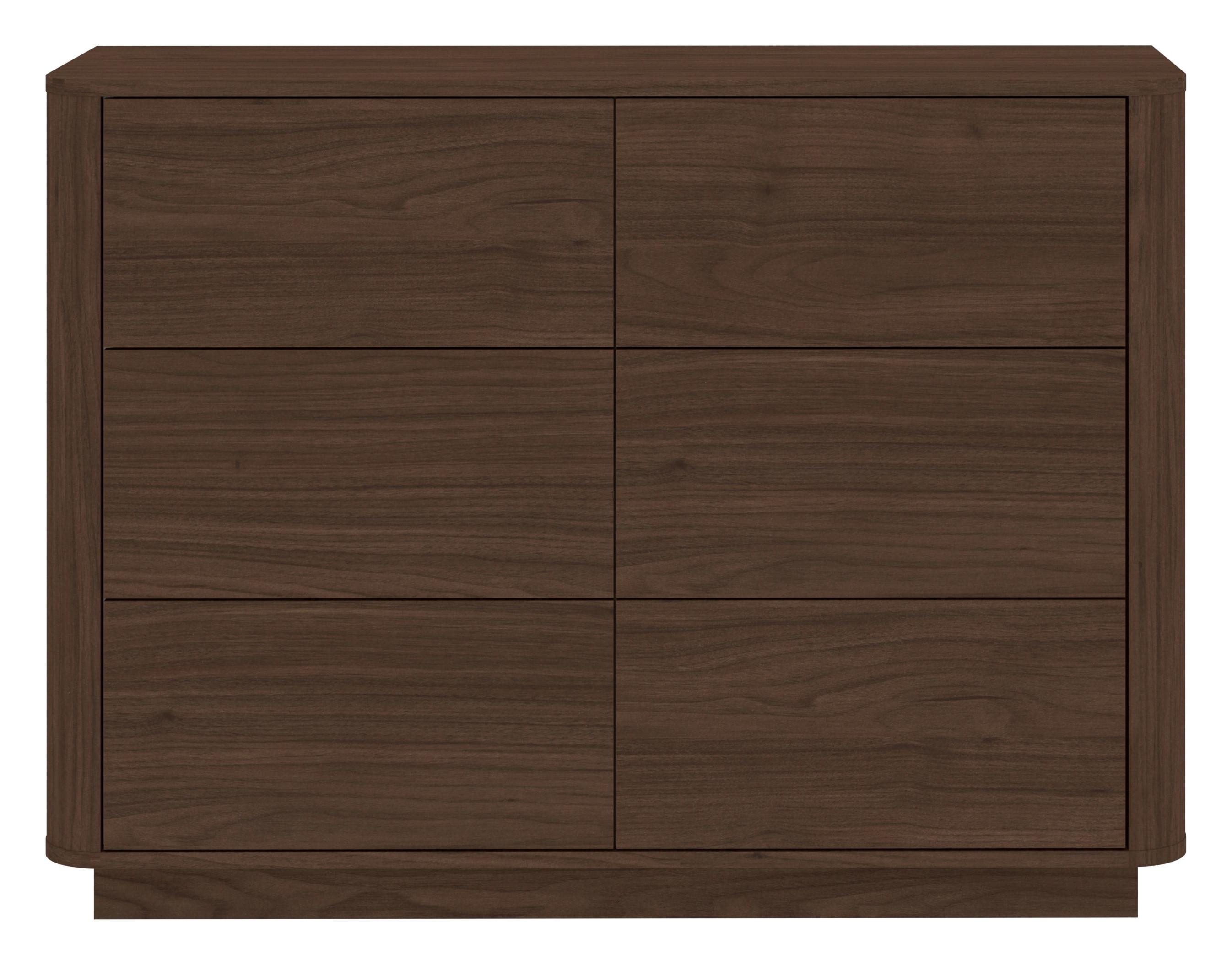 KOMMODE Mocha Walnussfarben B: 115,2cm - Walnussfarben/Schwarz, Design, Holzwerkstoff (115,2/85,5/40cm) - MID.YOU