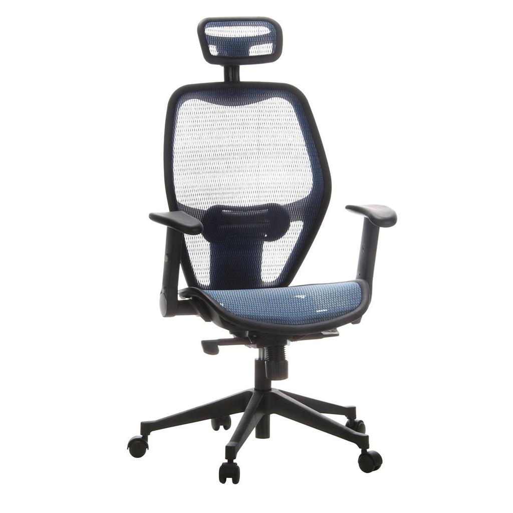 Drehstuhl  Air-port Mit Armlehnen Blau/schwarz