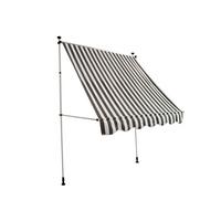 Klemmmarkise 120/200/300 cm - Grauweiß/Weiß, LIFESTYLE, Kunststoff/Metall (120/200/300cm)