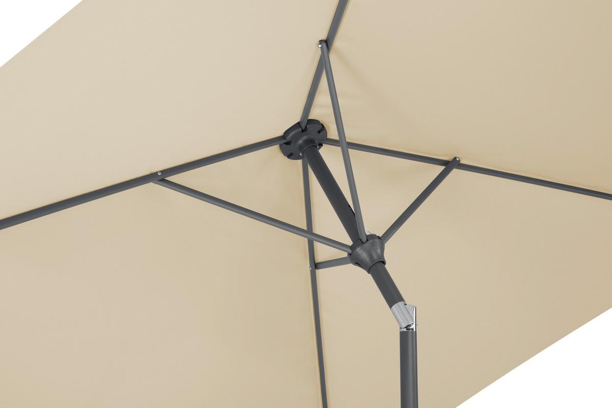 Sonnenschirm Bilbao BxHxT: 210x228x130cm Natur - Anthrazit/Naturfarben, Basics, Textil/Metall (210/228/130cm) - Schneider