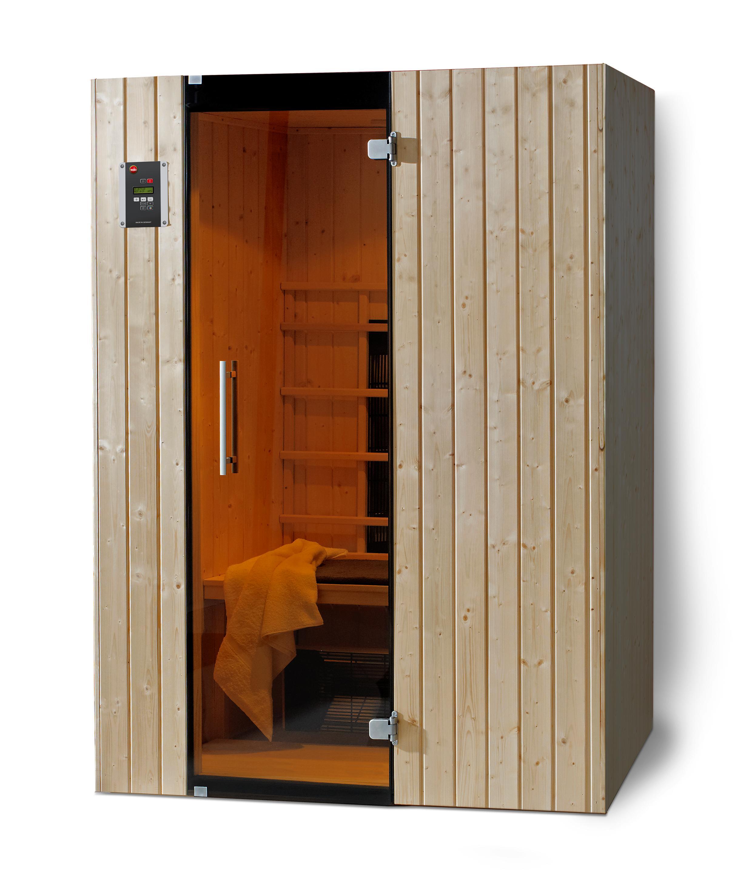 Infrarotkabine Tanilla 2 137x99 - Fichtefarben, MODERN, Glas/Holz (137/190/99cm)