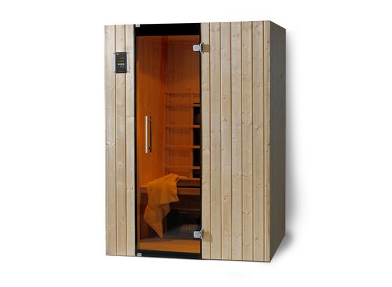 Infrarotkabine Tanilla 2 137x99 - Fichtefarben, MODERN, Glas/Holz (137/190/99cm)