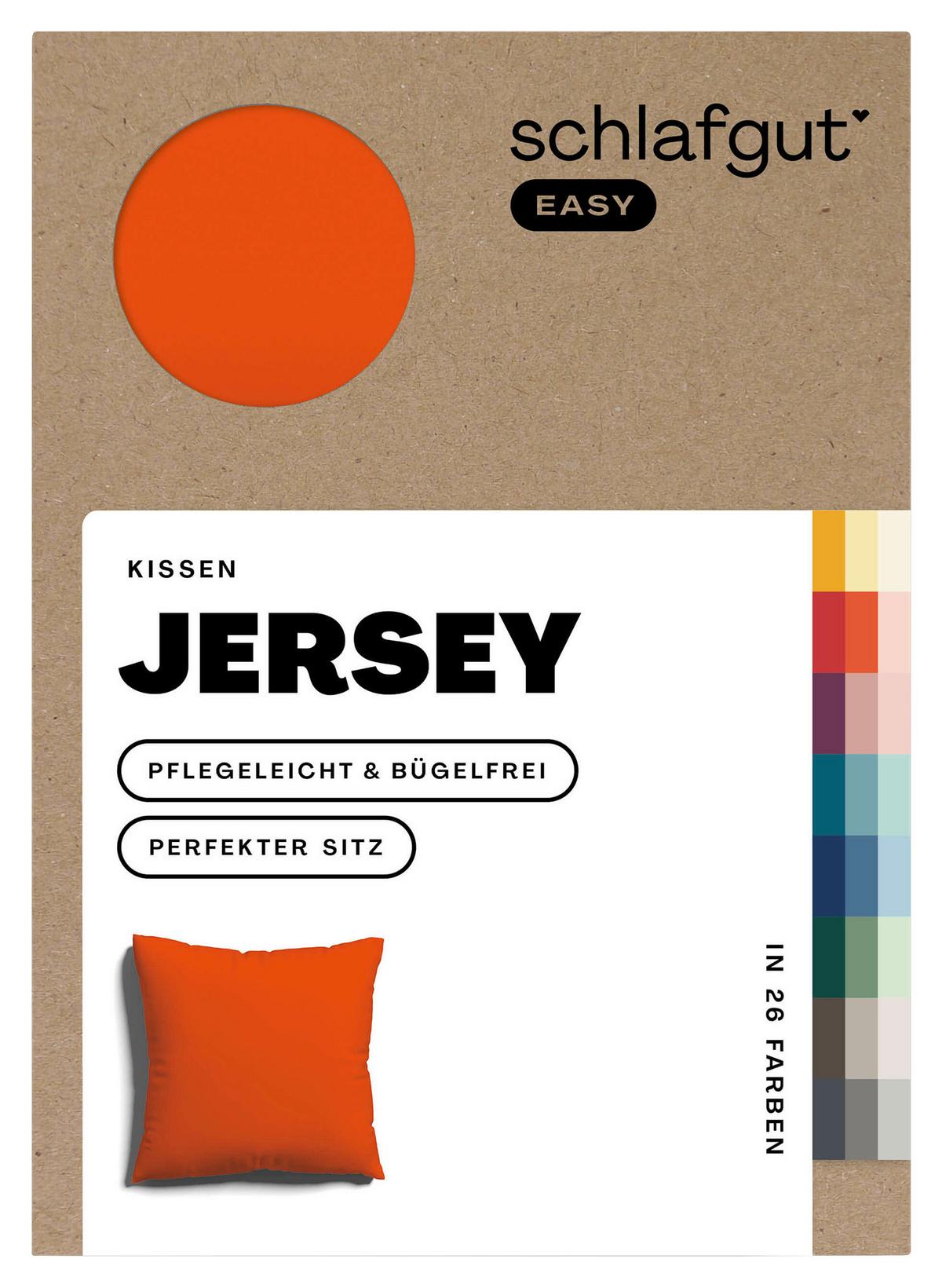 Kissenhülle Easy Jersey - Orange, Basics, Textil (40/40cm) - Schlafgut
