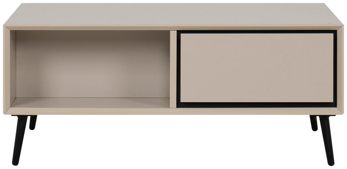 Couchtisch Arona 55a - Sandfarben/Schwarz, KONVENTIONELL, Holzwerkstoff/Kunststoff (94/40/50cm) - Livetastic