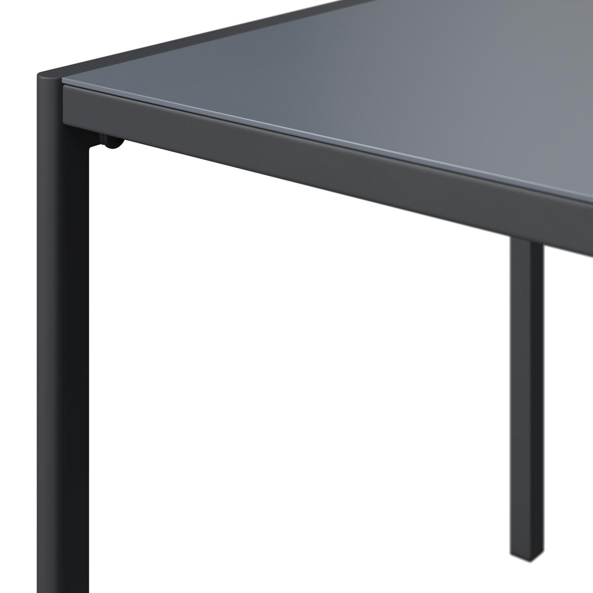 Gartentisch Paris - Anthrazit, MODERN, Glas/Metall (140/75/83cm) - Beldano