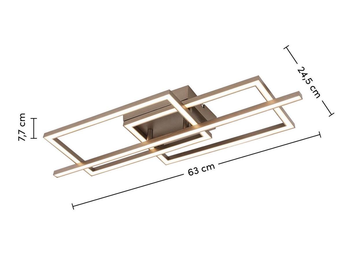 Led Mennyezeti Lámpa Deni - cappuccino, Modern, műanyag/fém (63/24,5/7,7cm) - Luca Bessoni