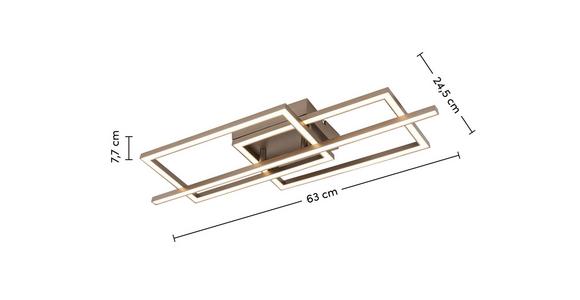 LED-Deckenleuchte Deni - Cappuccino, MODERN, Kunststoff/Metall (63/24,5/7,7cm) - Luca Bessoni