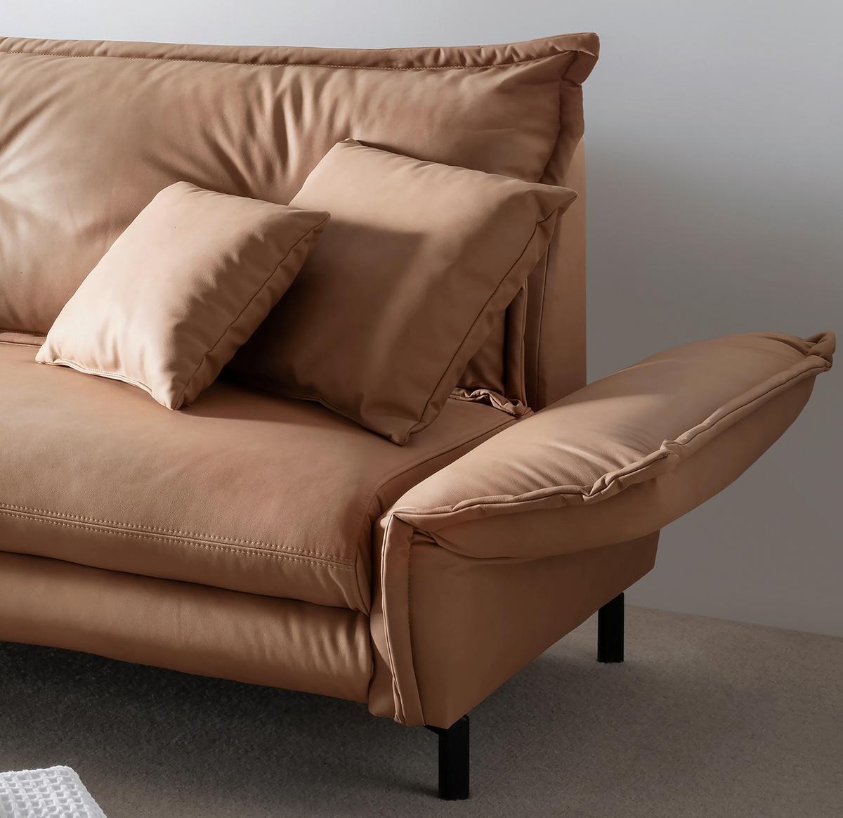 Ecksofa Lava Taupe S: 180x255cm - Taupe/Schwarz, MODERN, Textil (180/255cm) - Livetastic