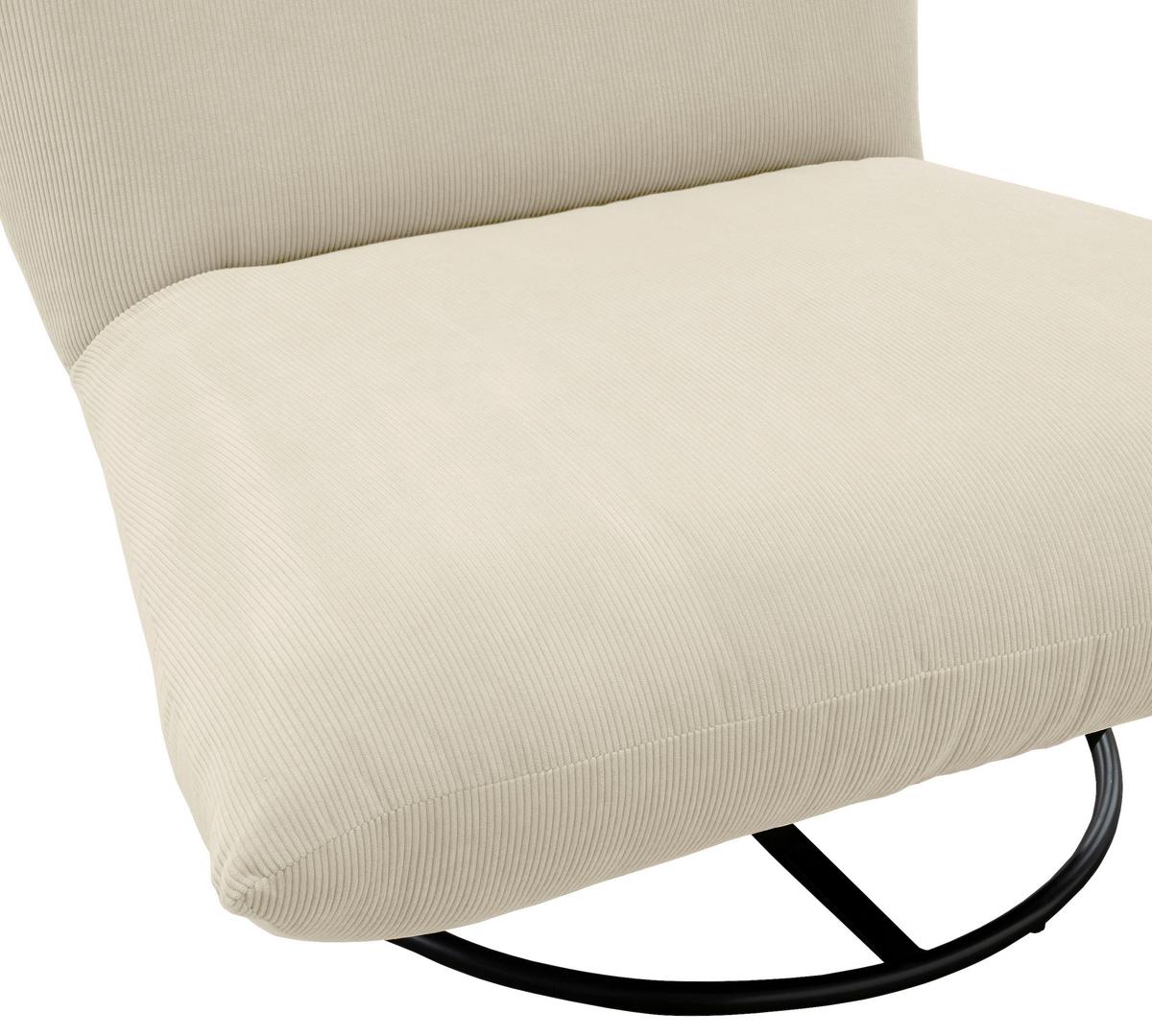 Relaxsessel Cremona Beige B: 100 Cm - Beige/Schwarz, Design, Textil (100/78/96cm) - Livetastic