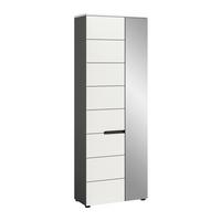 Garderobe Canu Grau Weiß B: 65 cm - Weiß/Grau, Design, Holzwerkstoff (65/190/37cm) - Livetastic