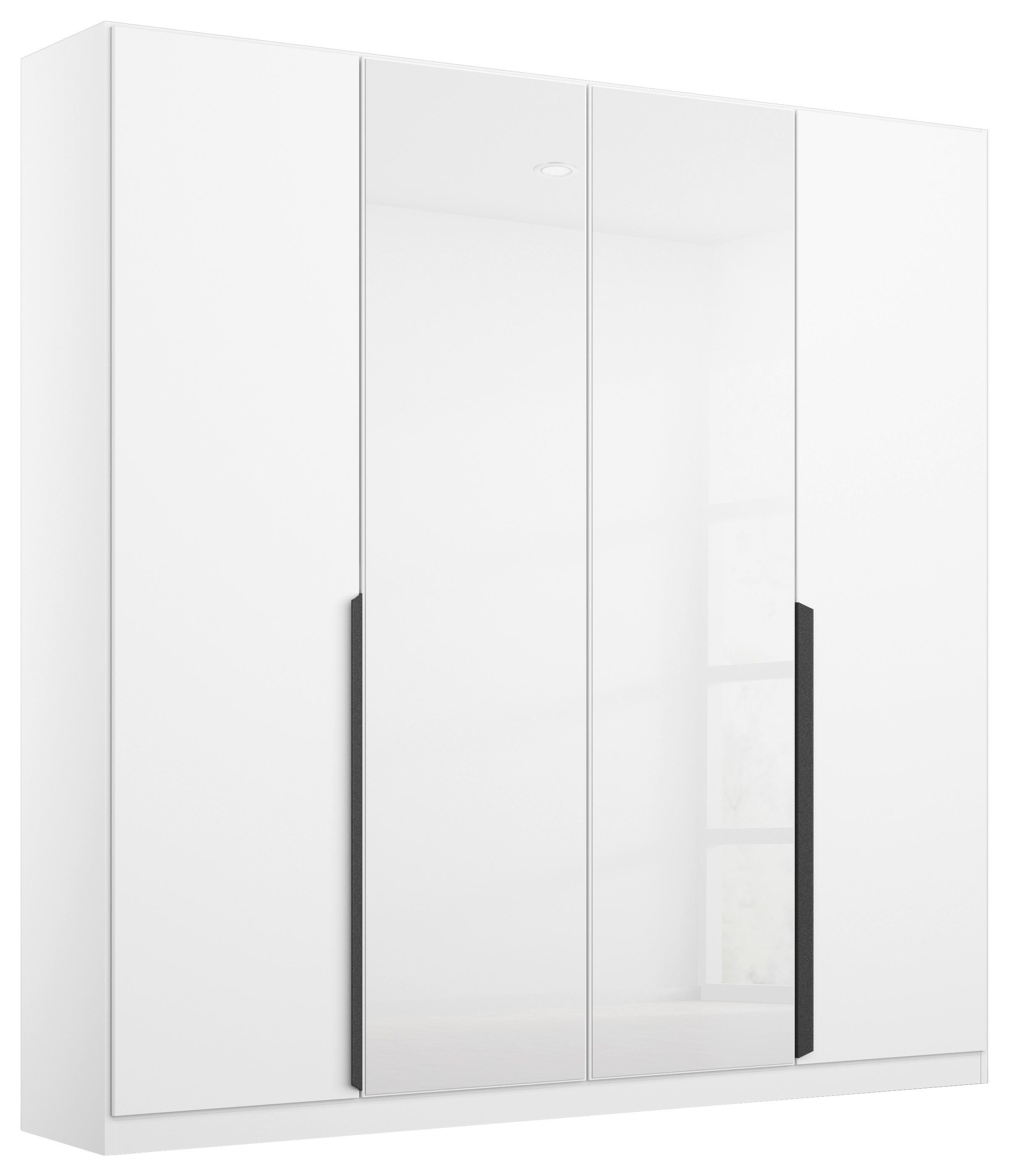 Drehtürenschrank Artemix 181 cm Weiß - Weiß Hochglanz/Weiß, MODERN, Glas/Holzwerkstoff (181/210/54cm) - Rauch Möbel
