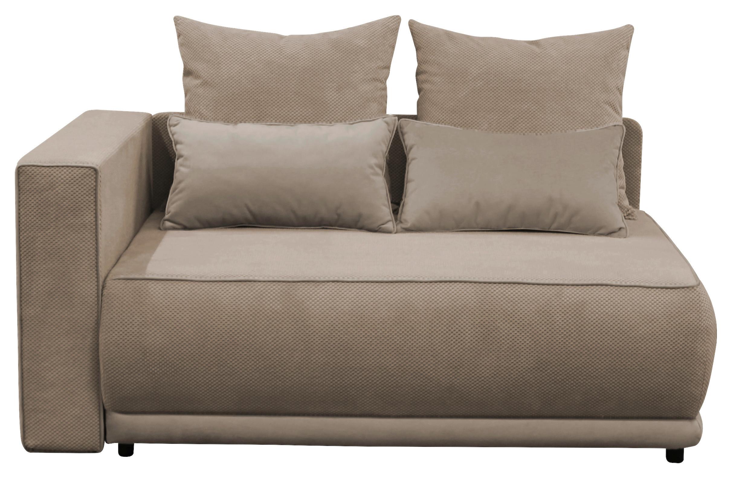 Récamiere Iga Li Taupe B: 168 Cm - Taupe/Schwarz, Design, Textil (168/73/99cm) - MID.YOU