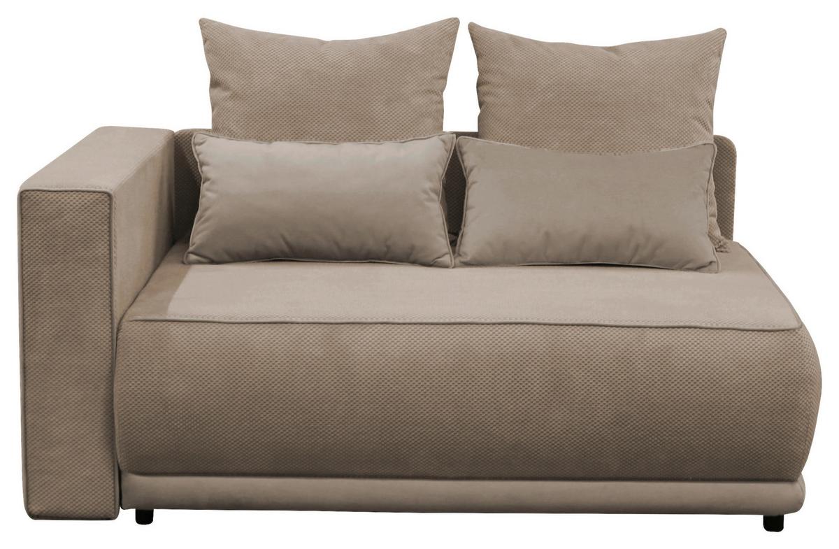 Récamiere Iga Li Taupe B: 168 Cm - Taupe/Schwarz, Design, Textil (168/73/99cm) - MID.YOU