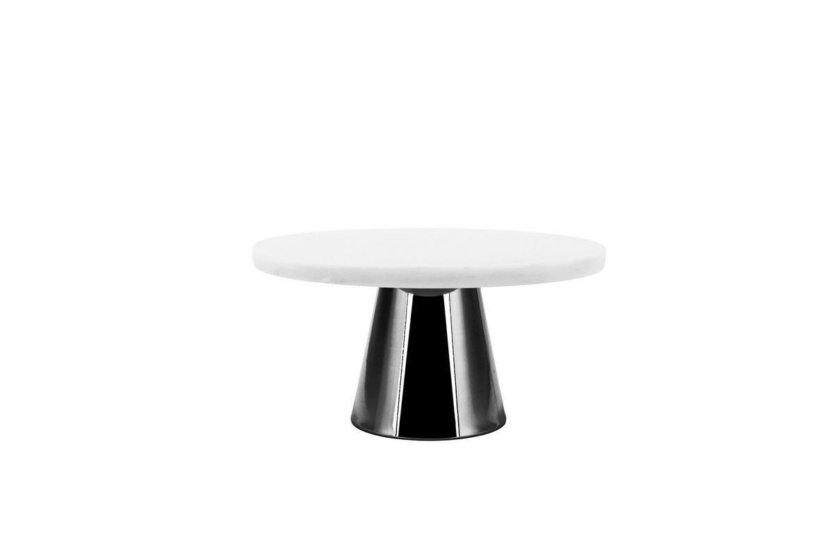 Tortenplatte Ew-Tp-2204s - Schwarz, Basics, Stein/Metall (22cm) - Echtwerk