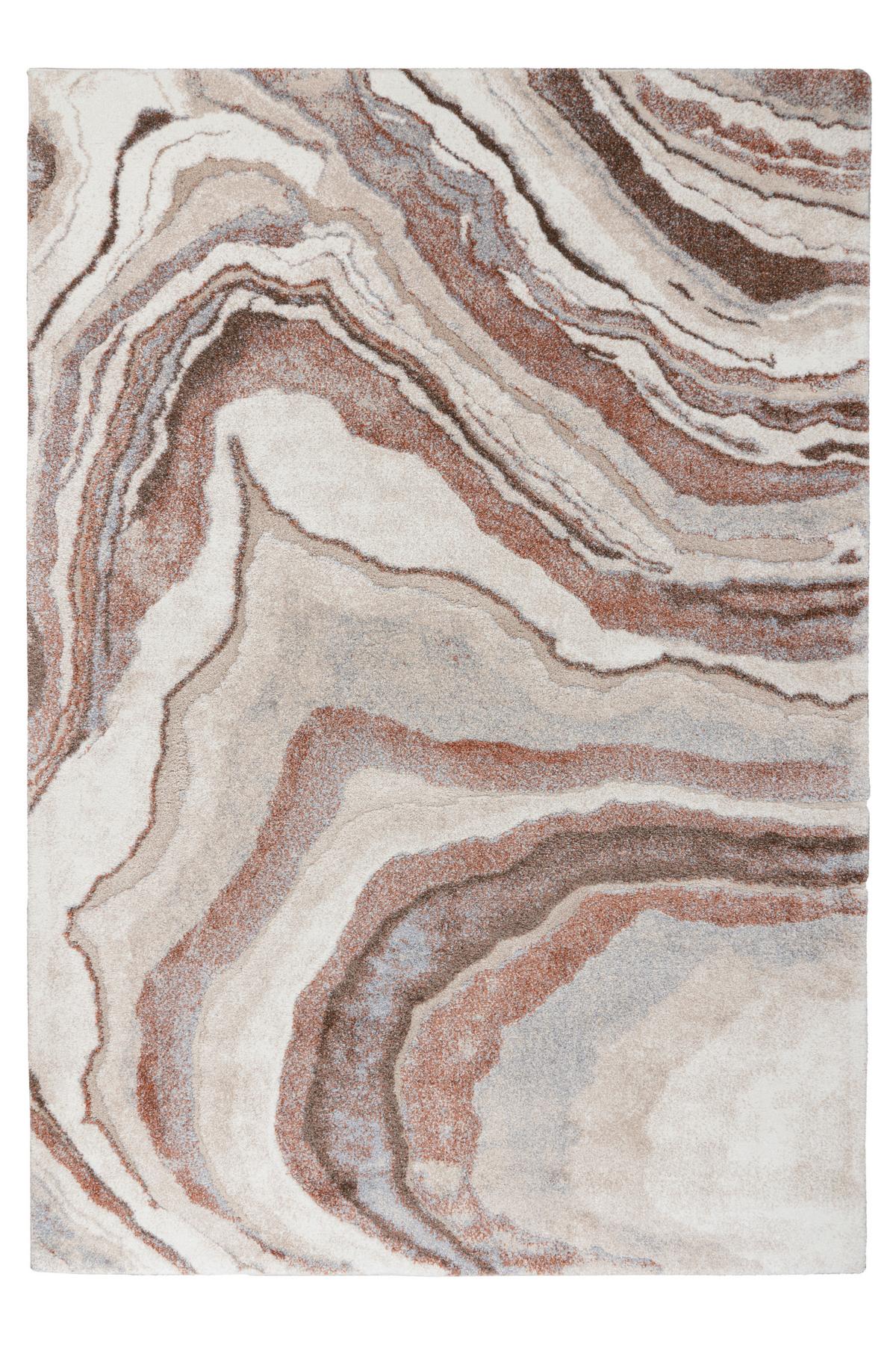 Webteppich My Bologna 461 Terra 140 X 200 - Terracotta/Creme, KONVENTIONELL, Kunststoff/Textil (140/200cm) - Obsession