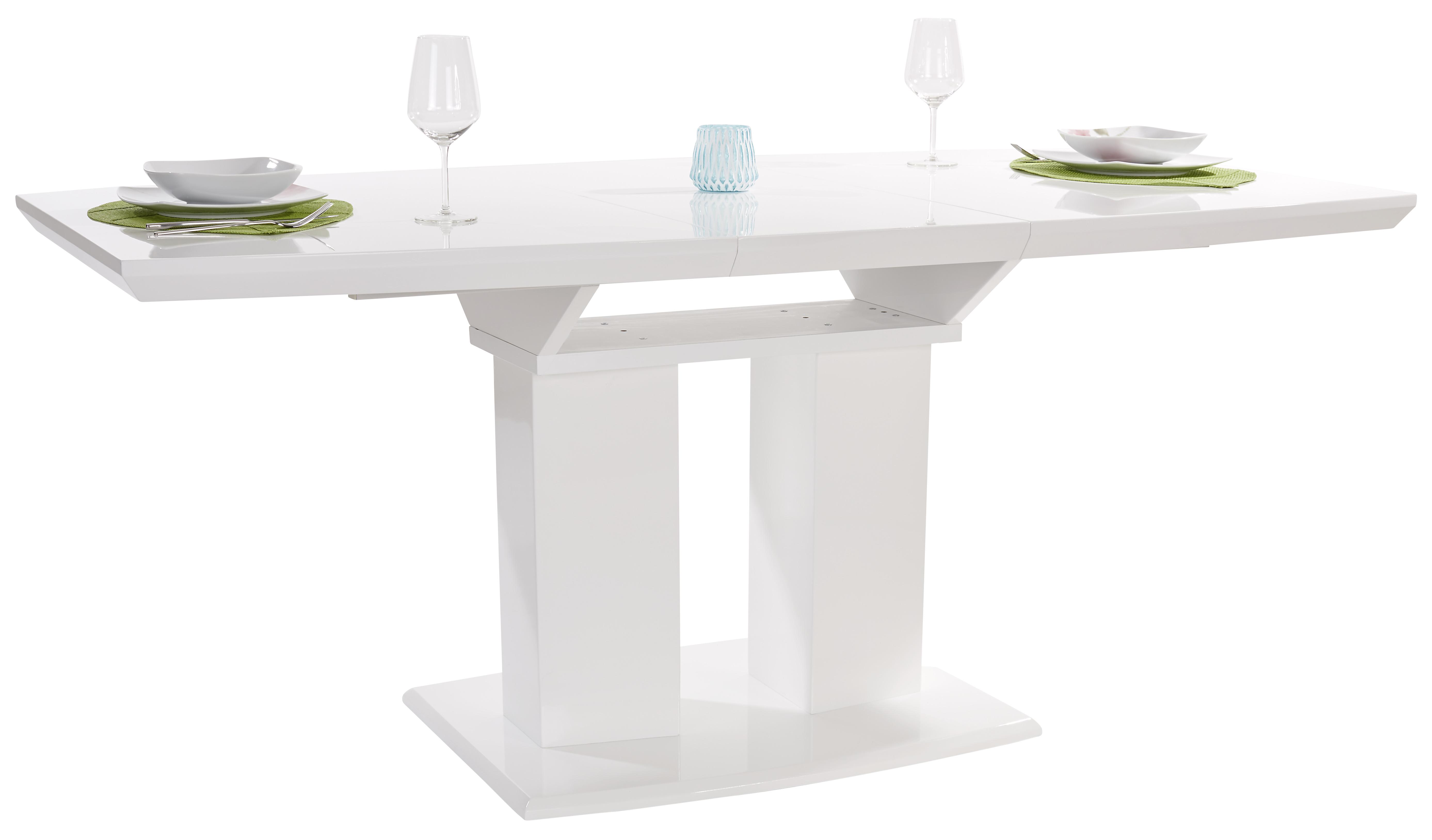 Rozkládací Jídelní Stůl Malvin 140-180x90 Cm, Bílý - bílá, Moderní, kompozitní dřevo (140-180/76/90cm)