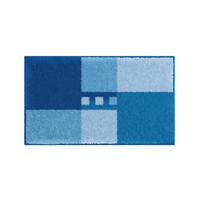 Badematte Roman - Blau, Basics, Textil (65/115cm) - Grund