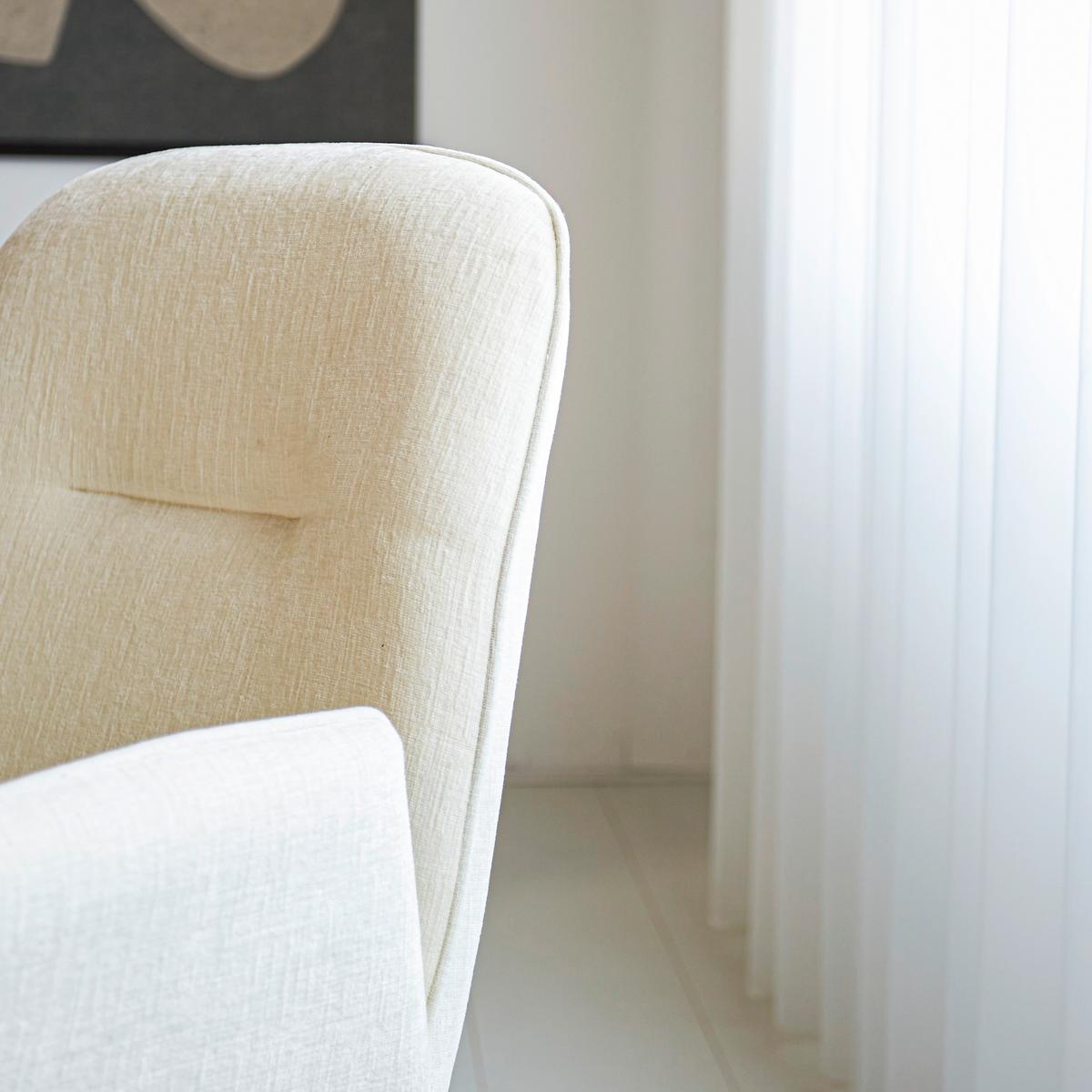 Armlehnstuhl Creme, Weiß, Beige, B: 61 Cm - Beige/Creme, MODERN, Textil/Metall (61/89/62cm) - MID.YOU