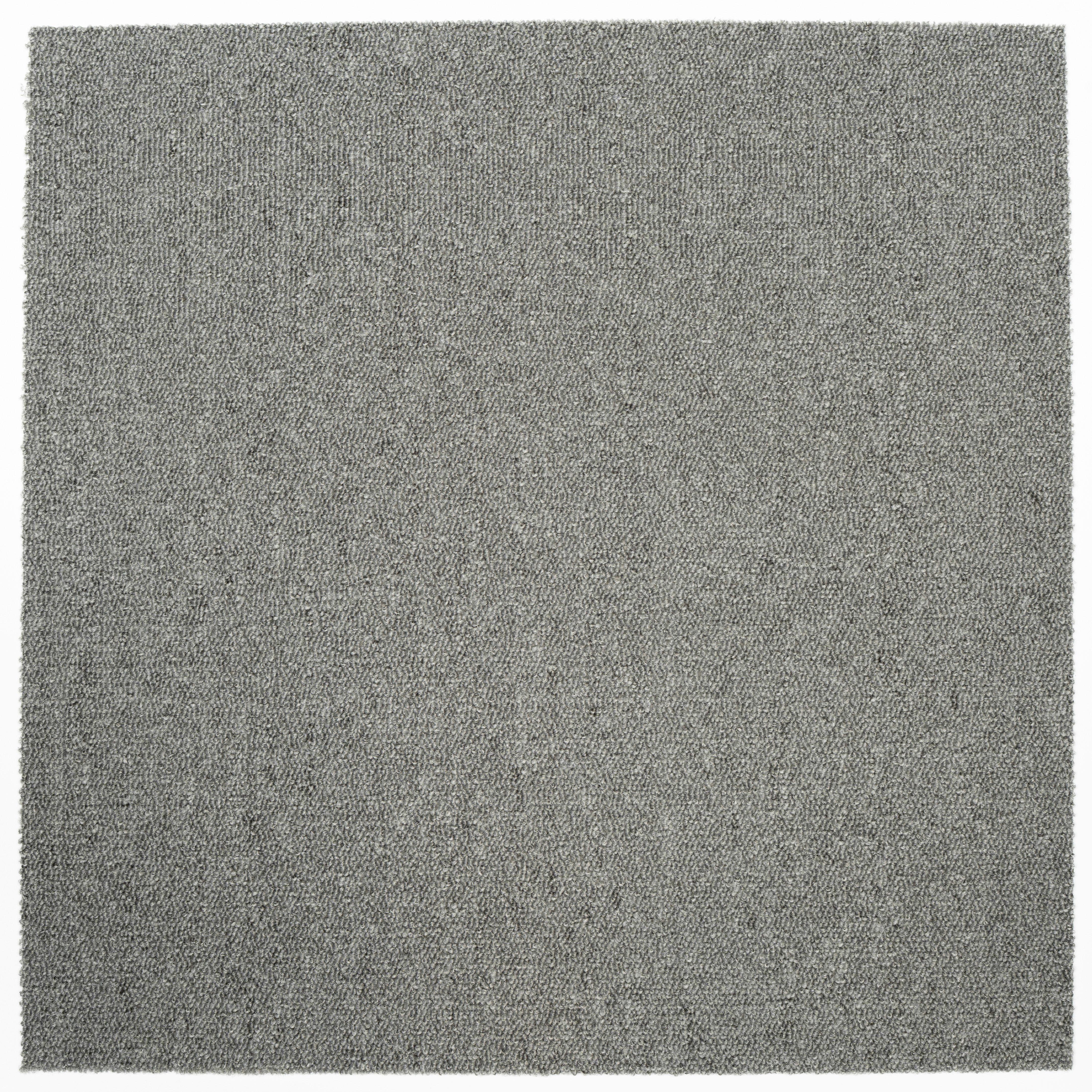 Teppichfliese Hellgrau Astra 50x50 cm Florhöhe 3 mm - Hellgrau, Basics, Textil (50/50cm)