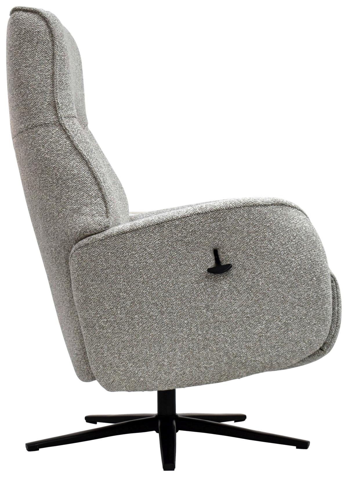 Relaxsessel Snooze Beige B: 77 cm - Beige/Schwarz, Design, Holz/Textil (77/112/86cm) - Livetastic