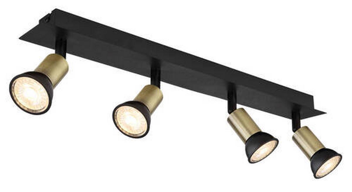 Strahler 57998-4b - Goldfarben/Schwarz, Design, Metall (50/6/9cm) - Globo