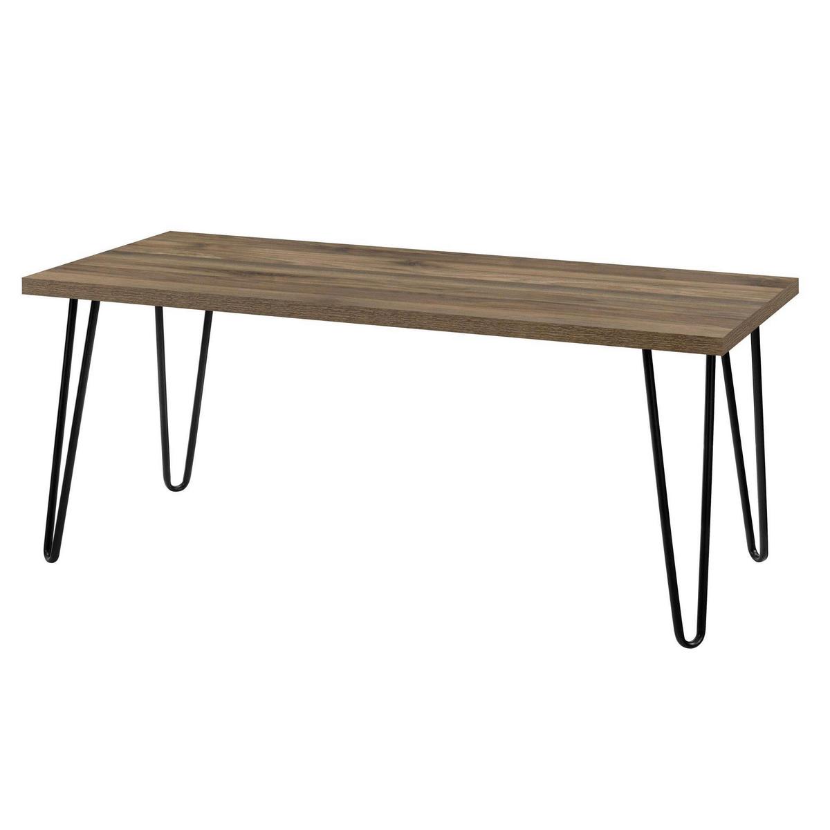 Couchtisch Owen Walnussfarben B: 105 Cm - Walnussfarben/Schwarz, Design, Holzwerkstoff/Metall (105/49/45cm) - MID.YOU