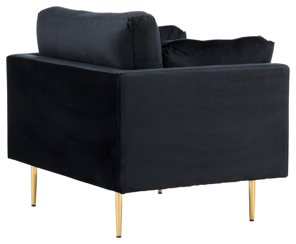 Sessel Boom - Hellbraun/Schwarz, Design, Textil/Metall (110/84/86cm) - Livetastic
