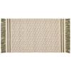 Teppich Vorleger Grün Mit Fransen Iman 70x120 cm - Grün, MODERN, Textil (70/120cm) - Ondega