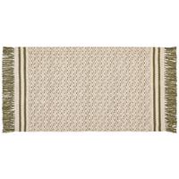Teppich Vorleger Grün Mit Fransen Iman 70x120 cm - Grün, MODERN, Textil (70/120cm) - Ondega