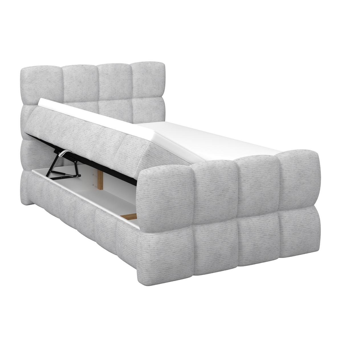 Boxspringbett Brisbane inkl. Bettkasten 140x200 - Champagner/Schwarz, Trend, Holz/Holzwerkstoff (140/200cm) - Sembella