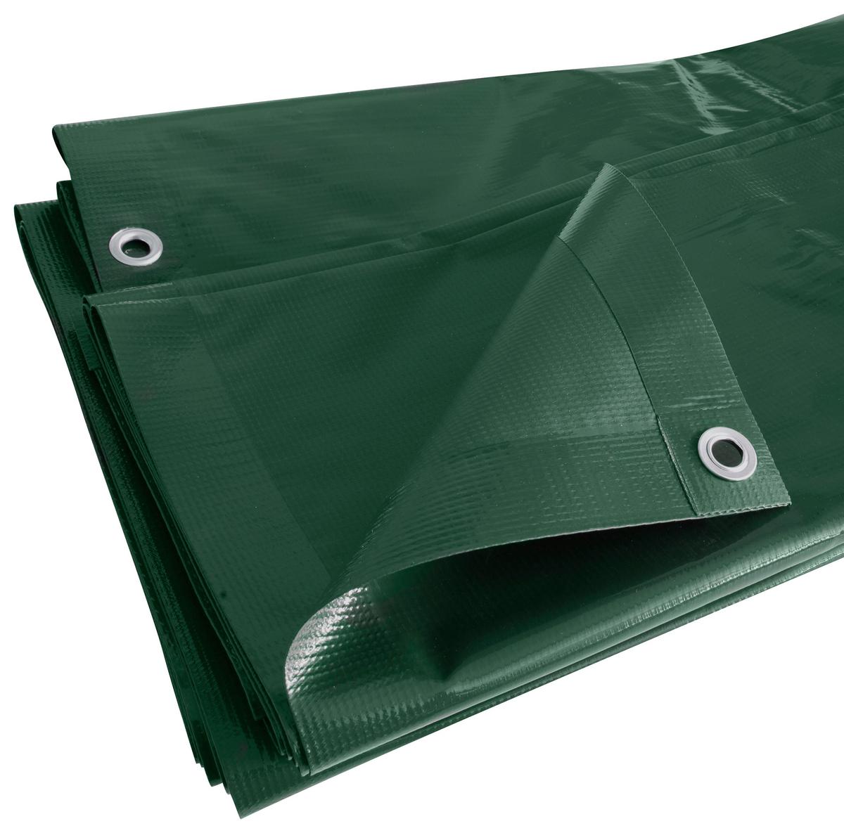 Schutzplane Wasserfest Mit Ösen 150x500 Cm Grün - Grün, Basics (150/500cm)