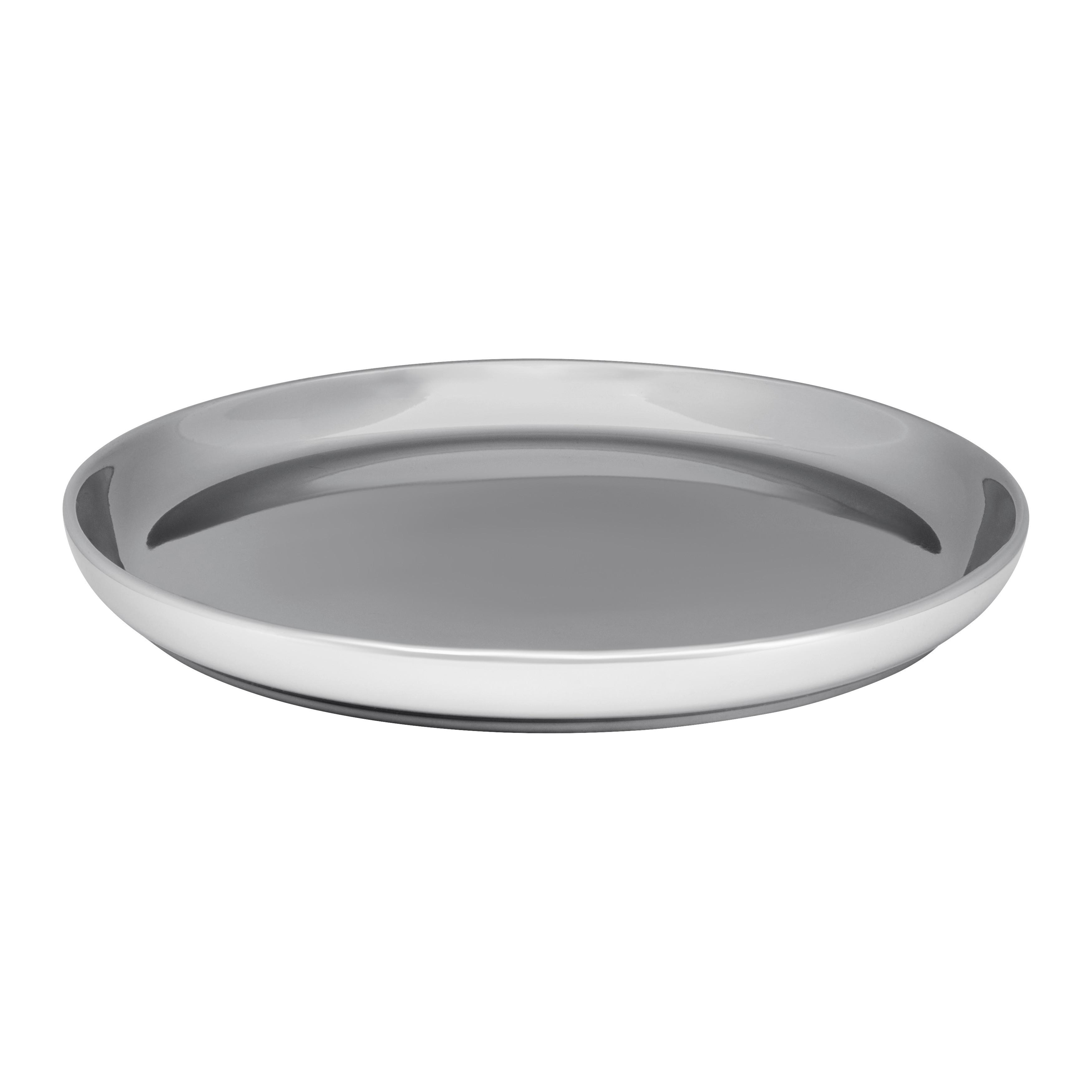 Dezertný tanier SHINY SILVER - strieborná, Modern, keramika (21,5/2,3cm) - Mömax